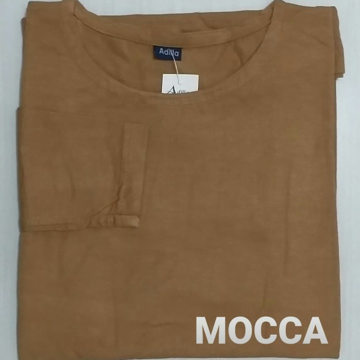 Wanita-Polo-Kaos- Kaos Manset Rayon Adilla Mocca - Mocca, Standar -Kaos-Polo-Wanita.