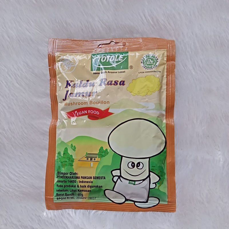 Totole kaldu jamur vegan, kaldu jamur murah 40gr