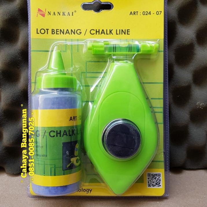 

Berkualitas! Penggaris Lot Tarikan Benang Sipat Sipatan Chalk Line Kapur Tinta NANKAI ~
