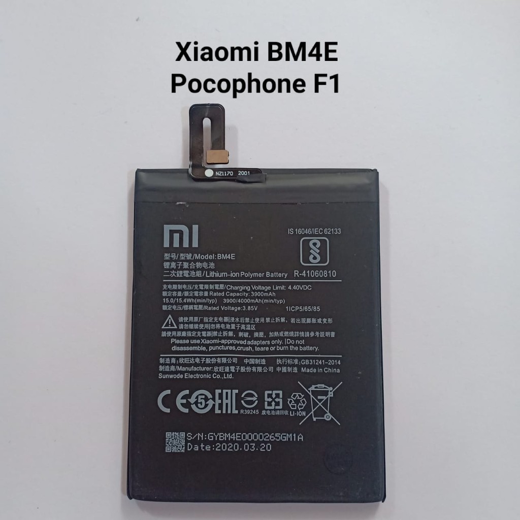 Baterai Xiaomi Pocophone F1 BM4E original