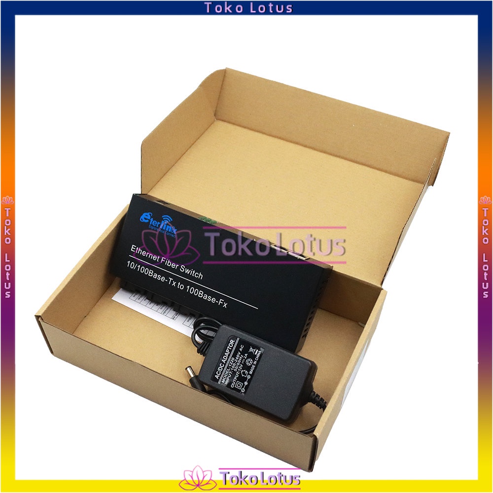 Media Converter 10-100 6 Port FO 2 Port LAN