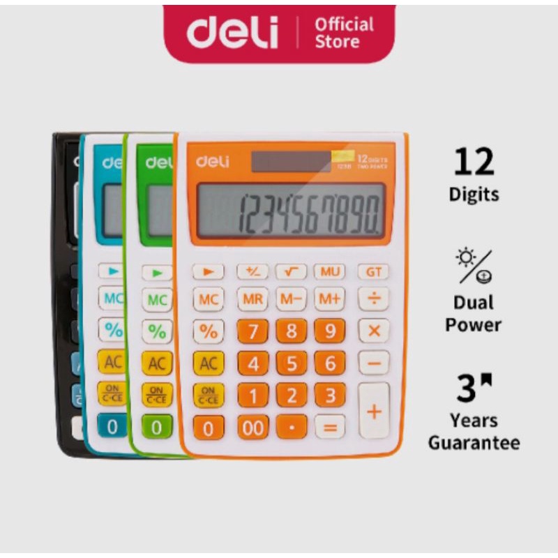 

Deli Kalkulator Portable 12 digit Layar LCD Besar Jelas Garansi 3 Tahun E1122