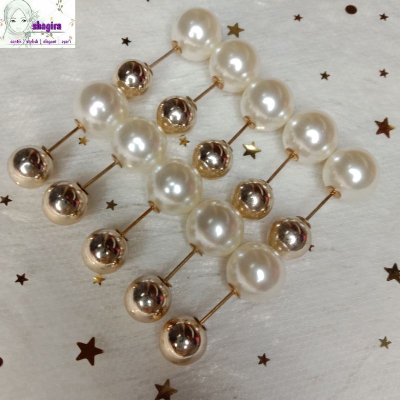 bros jilbab mewah premium by shagira tupsin mutiara Bros tusuk tupsin Korea brooch aksesoris  jilbab tupsin warna tupsin dove doffa moza bros hijab bros kecil bros pilihan bros hijab korea peniti jarum tupsin brooch cantik murmer peniti hijab jarum warna-Gold