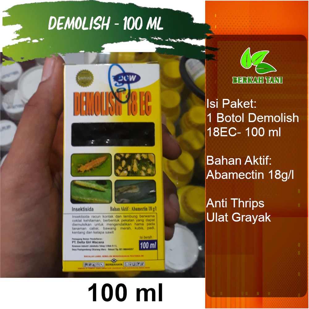 Demolish Demolis 100 ml Obat hama thrips dan Ulat Grayak