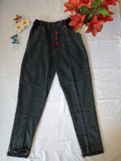 celana dewasa boyfriend jeans / baggypants jeans standar dan jumbo