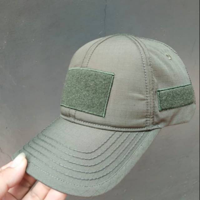 Topi Velcro Hijau Brimob Topi Tactical BDU Topi PDL Hijau Army