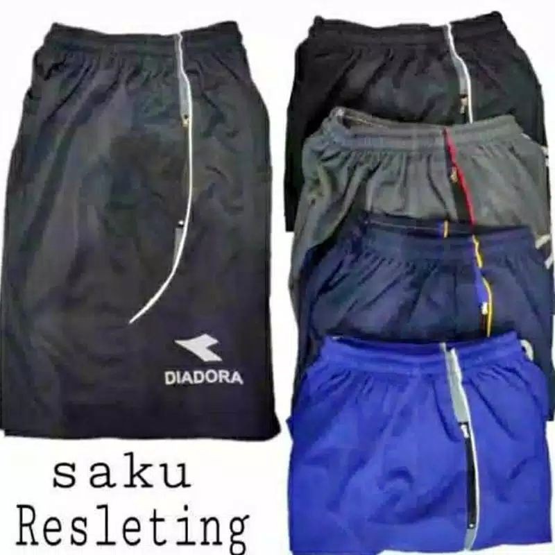 Celana kolor pendek olahraga saku resliting/celpen saku resliting termurah