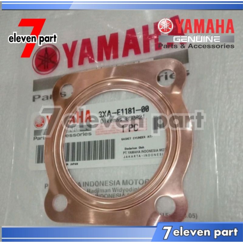 PAKING PAKING GASKET PERPAK HEAD ATAS CYLINDER HEAD FORCE 1 F1ZR, F1 ORIGINAL YAMAHA