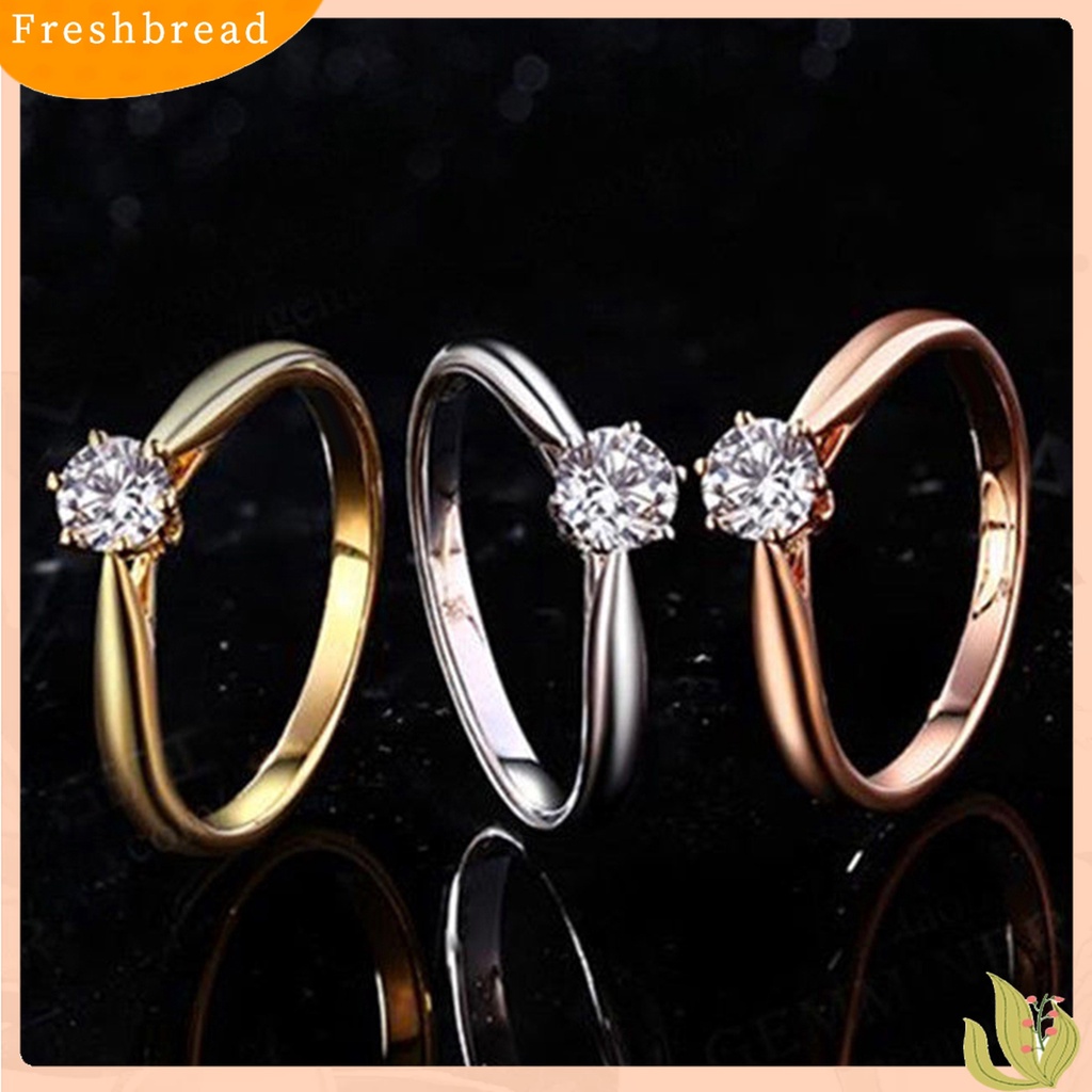 [TERLARIS]Ring Six-Claw Elegant Alloy Cubic Zirconia Ring for Party