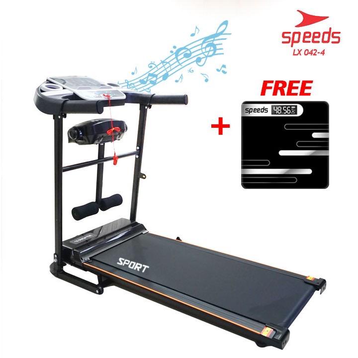 Treadmill Elektrik Alat Fitness Gym Equipment Running Machine 600T SPEEDS OK 042-4