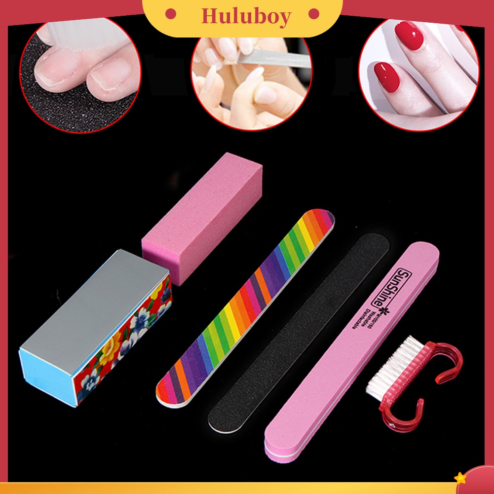 Huluboy Huluboy♡ 6pcs / Set Alat Kikir / Buffer Kuku Untuk Manicure