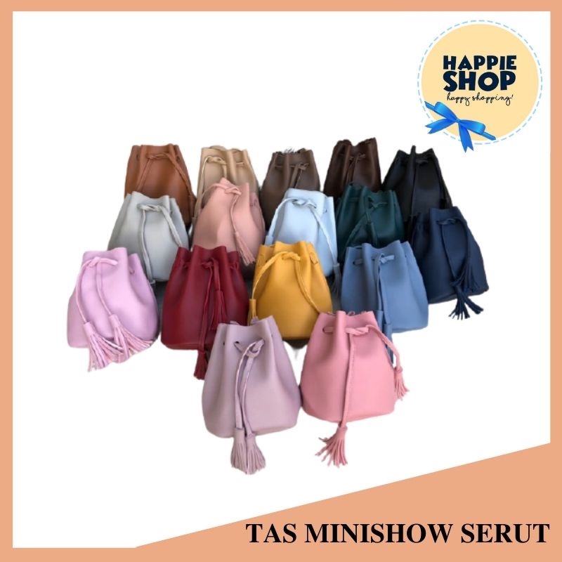 Tas Minishow Serut Kuncir Sling Bag Mini Serut Tas Fashion cewek trend