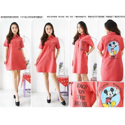 BAJU WANITA TERBARU DRESS CANTIK [DISNEY ]//DRESS PENDEK BAJU WANITA//GROSIR DRESS