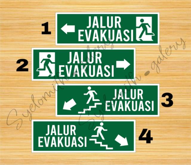

STIKER JALUR EVAKUASI WATERPROOF/ STIKER EMERGENCY EXIT