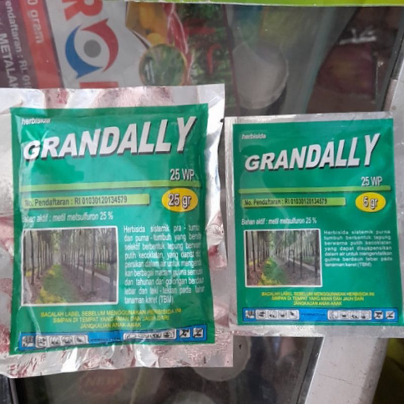 herbisida grandally metil metsulfuron 25wp kemasan 5 gram