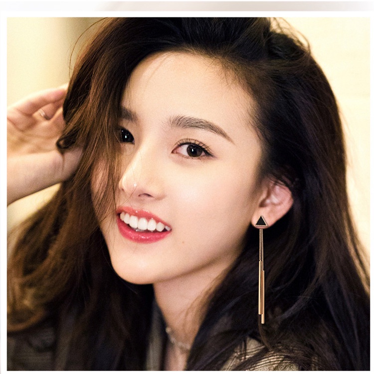 925 jarum perak personalized anting-anting sudut menggantung anting-anting geometris anting-anting r