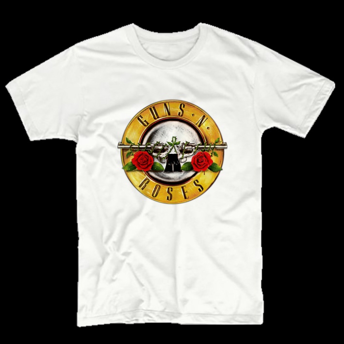 kaos band guns n roses logo gnr rock legend t shirt dewasa pria wanita
