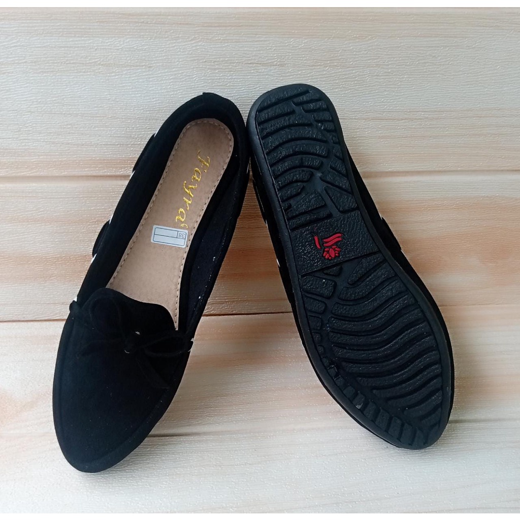 Sepatu wanita terbaru flatshoes sol karet awet variasi tali samping viral 2022 flatshoes simple