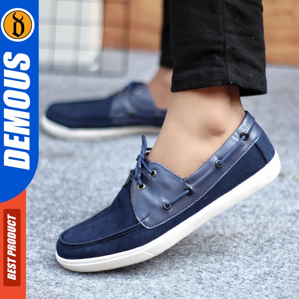 Sepatu Casual Pria Loafers Sepatu Hitam Coklat DEMOUS ZEPAT