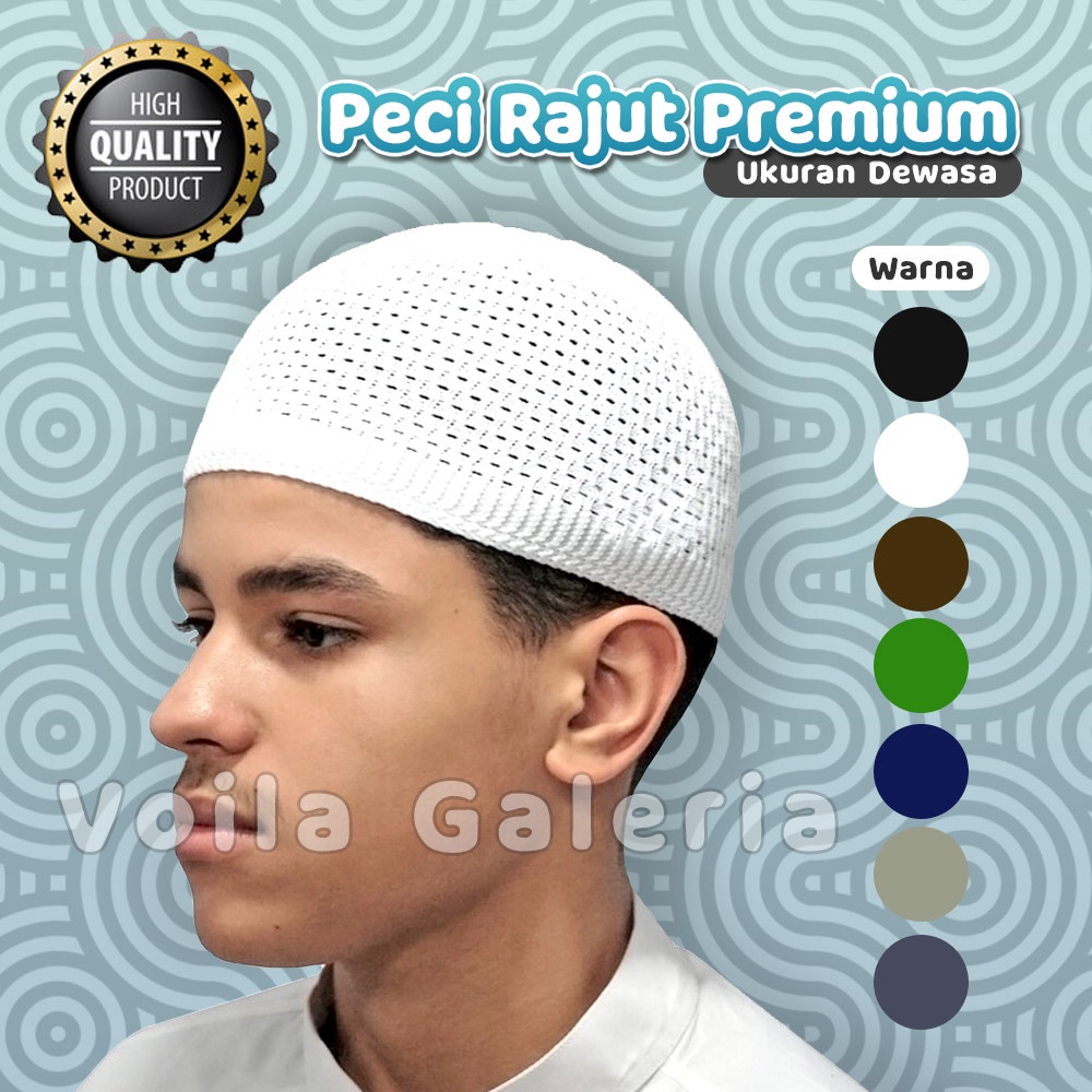 Peci Rajut Nanas Berkualitas Premium, Kopyah Nanas Songkok Topi Muslim Grosir