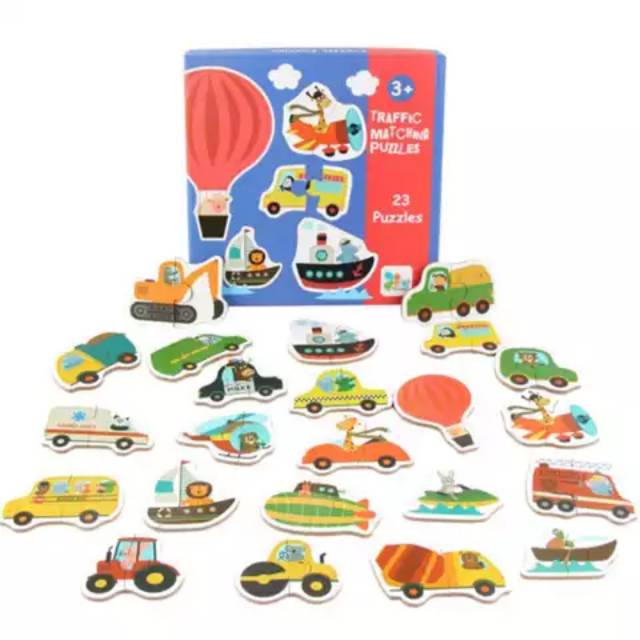 Mainan anak Mainan edukasi Jigsaw puzzle Matching Puzzle 2 keping