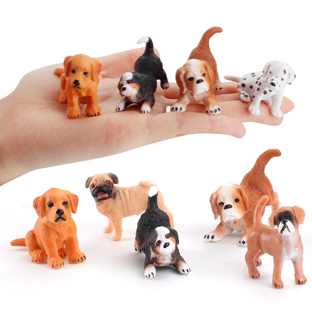 Wonderful Miniatur Anjing Pug 10 Model Untuk Dekorasi Rumah / Taman