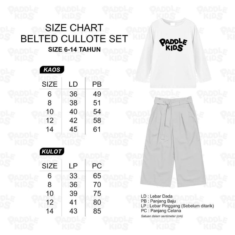 Set Cullote Belted by Paddle kids