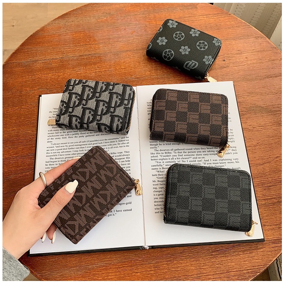 Dompet Wanita Lipat Motif Fashion Berbahan Kulit PU Import Korea