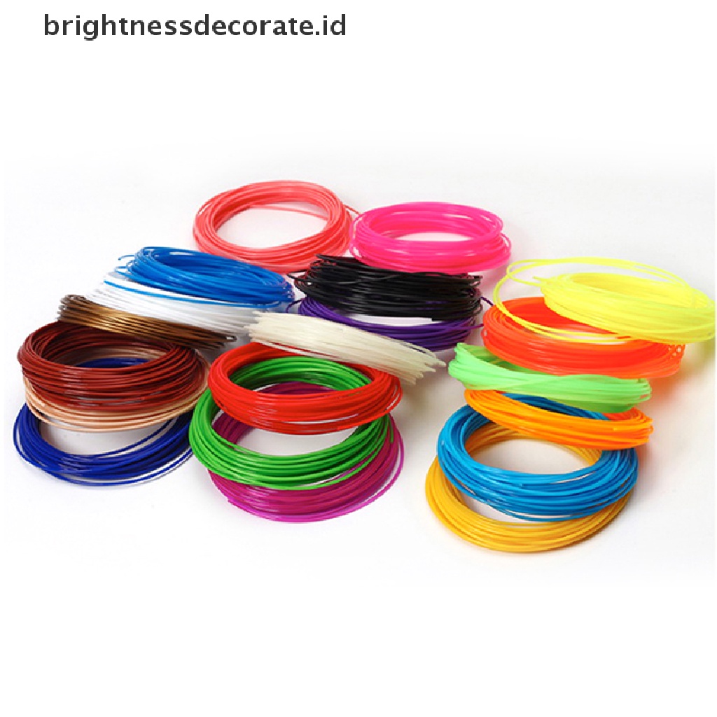 5m 1.75mm Filamen Plastik Abs 17 Warna Untuk Printer 3d