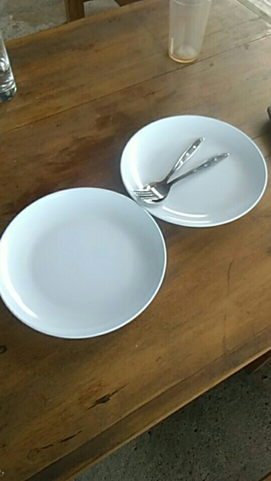 P1008 Piring Melamin Bulan 8 Inc Putih Golden Dragon