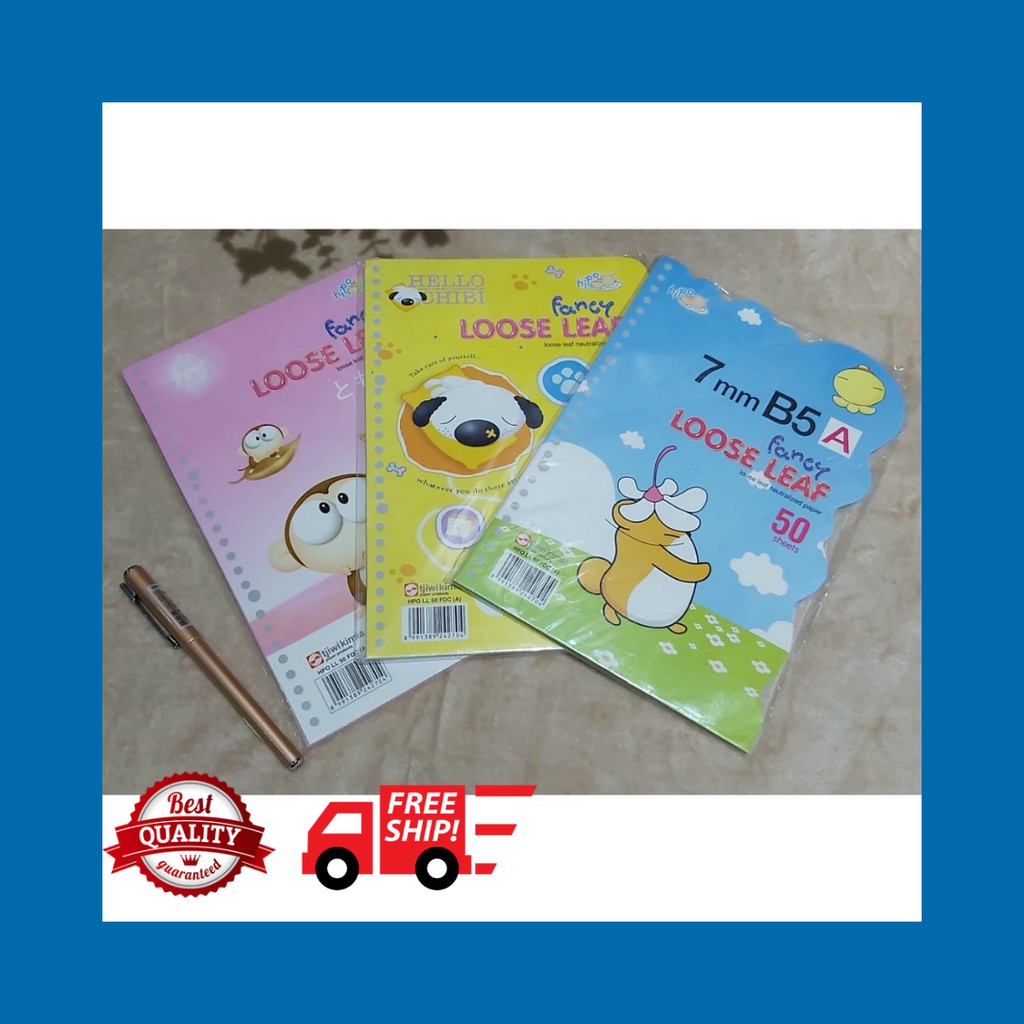 

Loose Leaf Isi Binder Karakter Lucu Murah B5 Isi 50lbr/25Lbr Hipo Fancy per 1 Pack