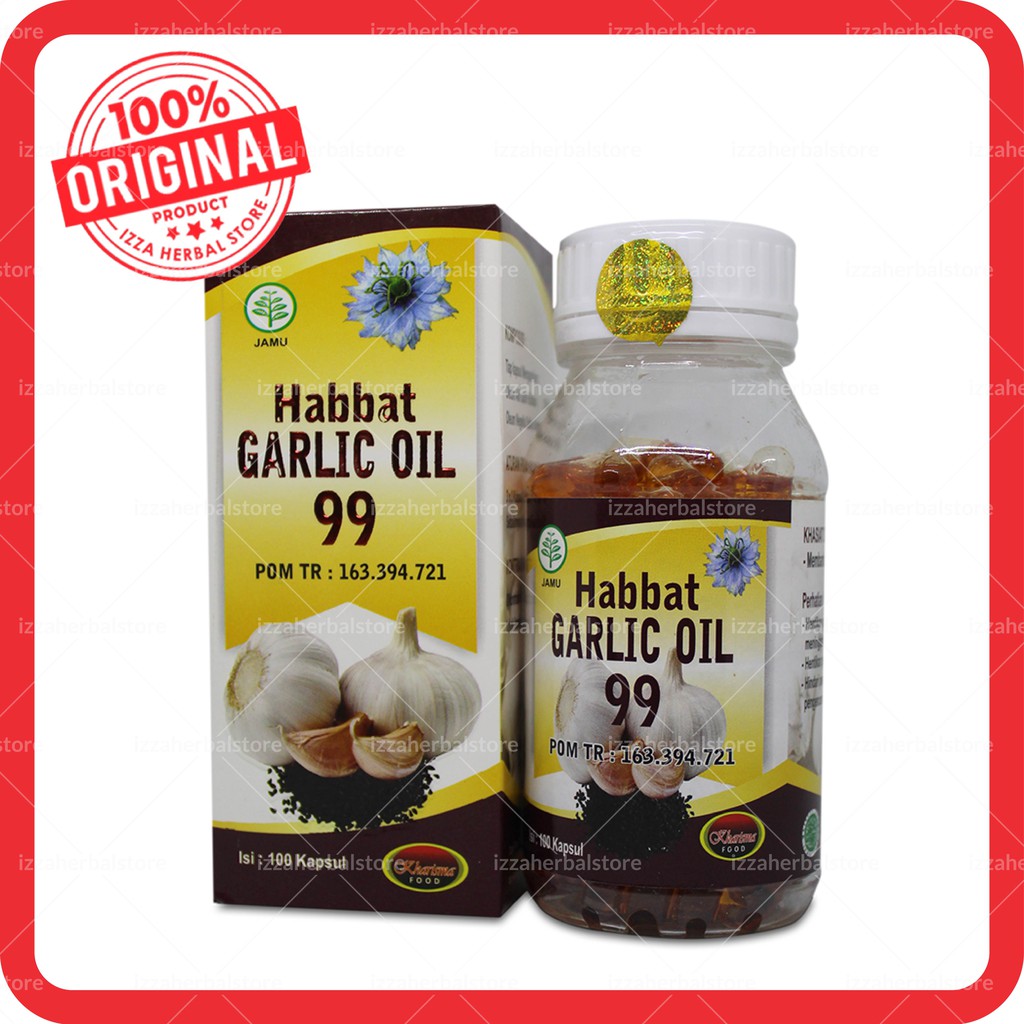 Habbat Garlic Oil 99 Minyak Bawang Putih Habbatussauda 100 Kapsul Original Asli Bpom Indonesia
