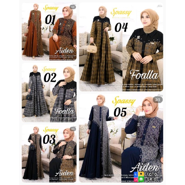 gamis rami mix ceruty babydoll payet