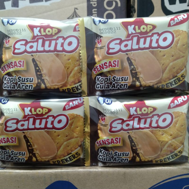 Klop Saluto Cookies kopi susu 19 gram isi 10 pcs