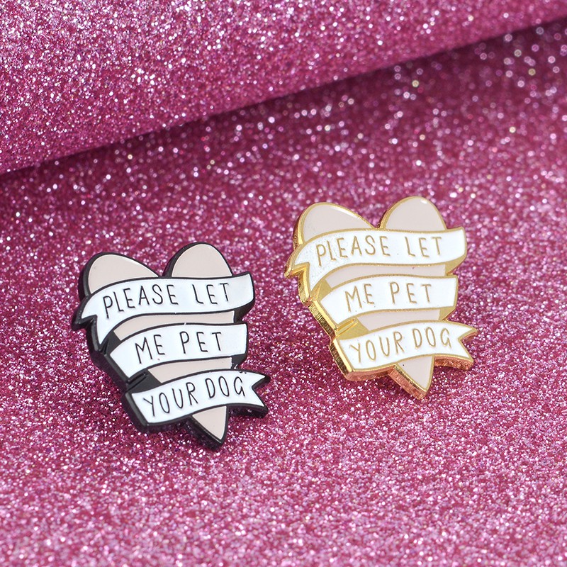 Pin Bros enamel Bentuk Hati Warna Pink Untuk Aksesoris Kerah