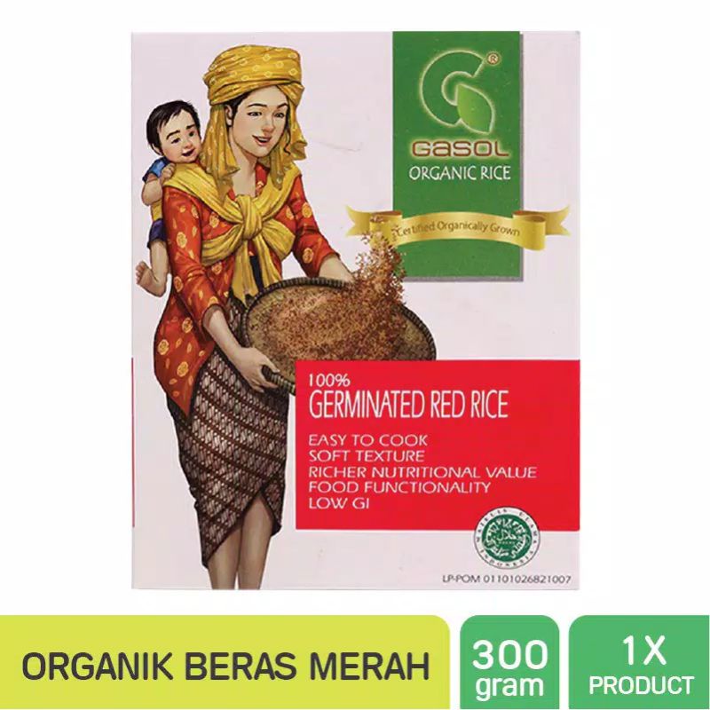 

Gasol Beras Merah 300gr / Germinated Red Rice