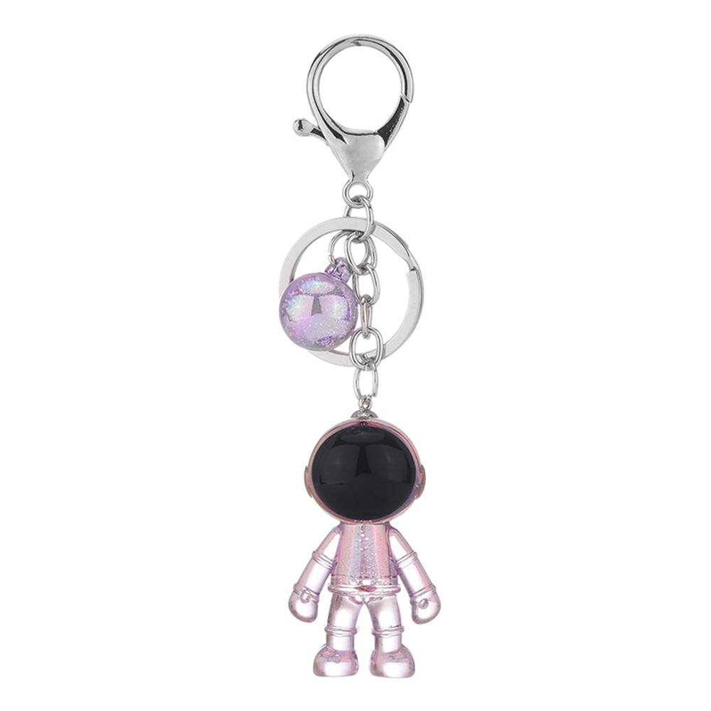 Lanfy Gantungan Kunci Hadiah Fashion Spaceman Key Chain Astronot Transparan Tempat Kunci