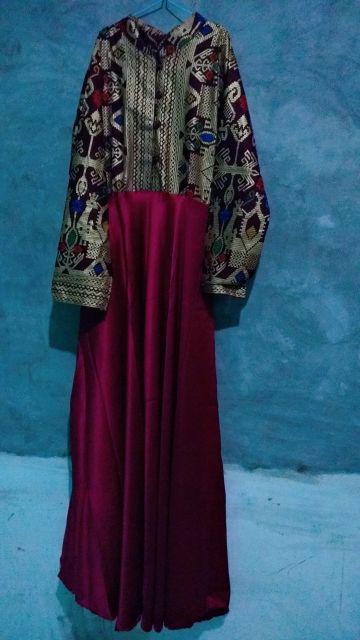 Batik Gamis Syari Baju Muslim Atasan  Solo Ecer Grosir Murah Ainun Syari