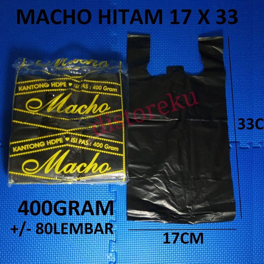 KANTONG PLASTIK HD KRESEK HITAM MACHO 17