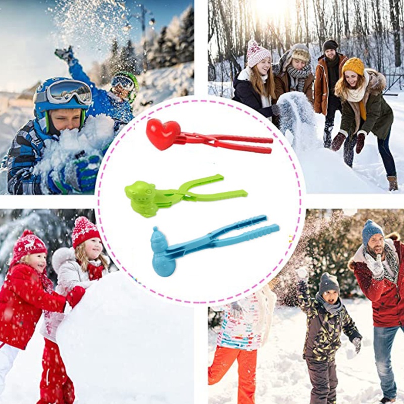 Mary Anak Snowball Maker Mainan Permainan Luar Ruangan Hati/Dinosaurus/Snowman Snowclip