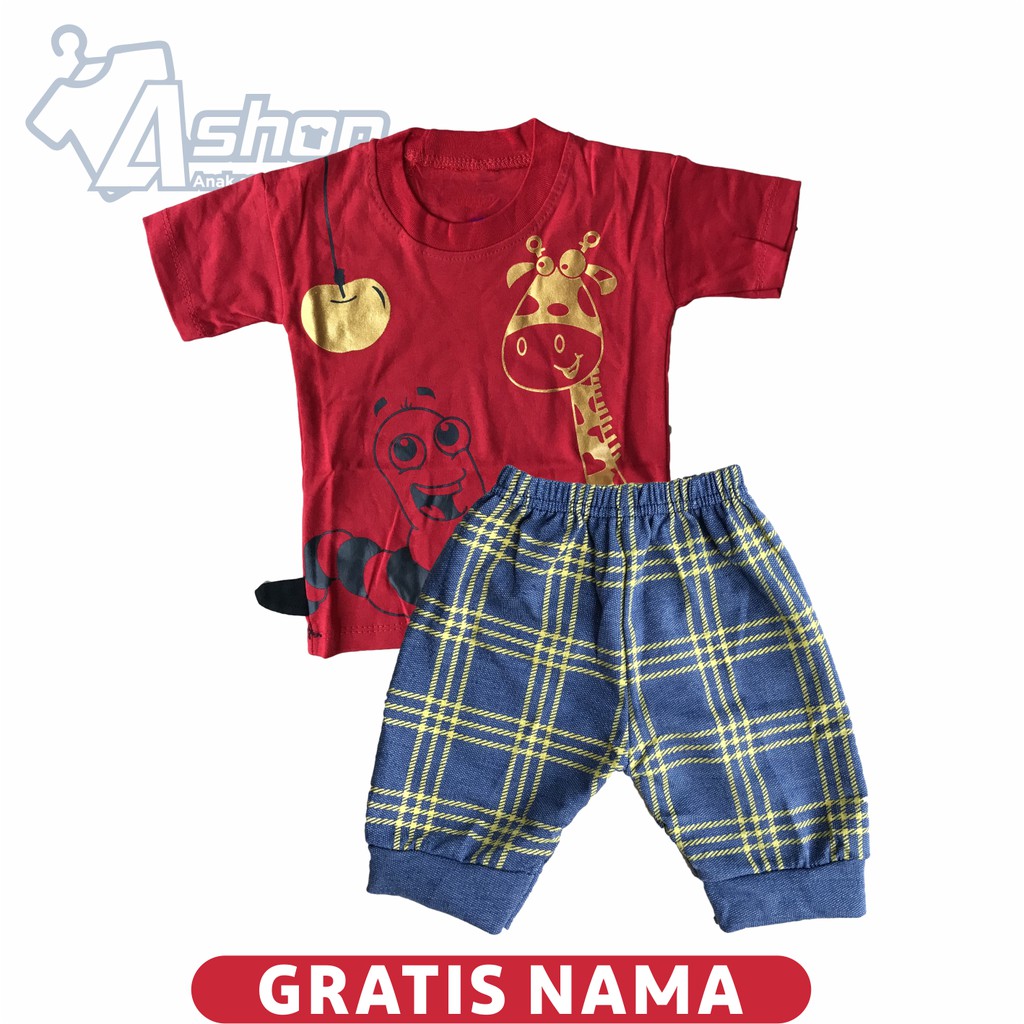 Baju Bayi Motif Jerapah 0-12 Bulan