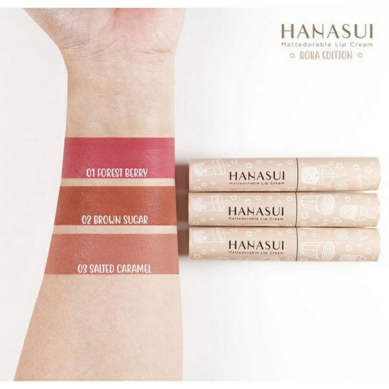 Hanasui Mattedorable Lip Cream Series BOBA EDITION