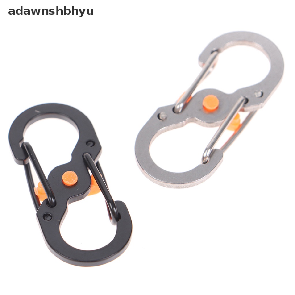 Adawnshbhyu Gantungan Kunci Carabiner Camping Outdoor Dengan Kunci 8shaped S Buckle Climbing Clip