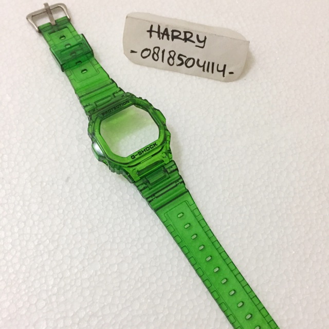 BNB Gshock DW5600 GREEN CLEAR Strap Besel Casio G-shock