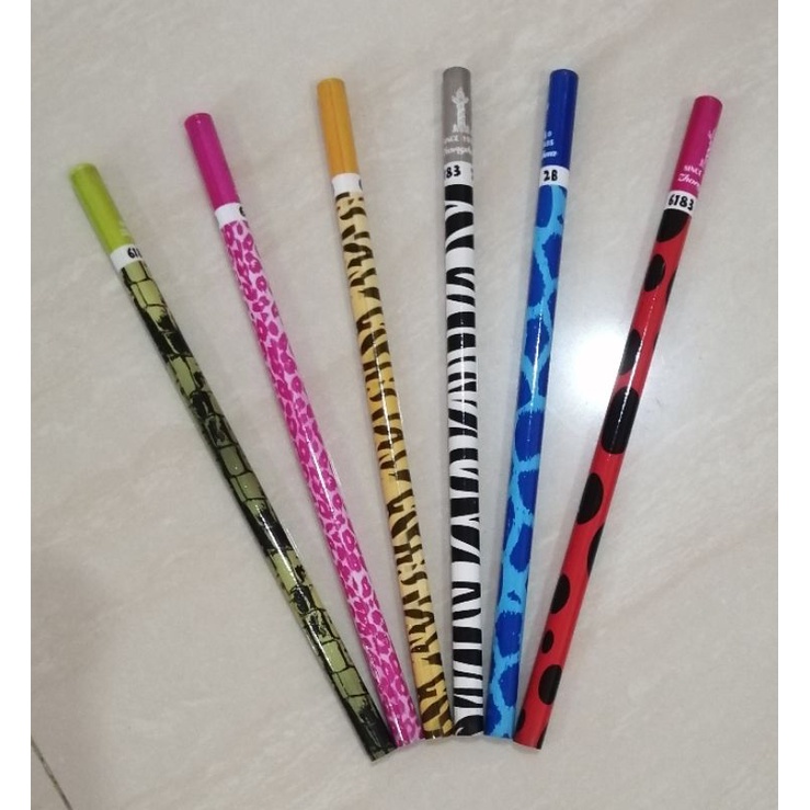 

Pensil 2B Zhonghua motif lucu fancy karakter animal world/glasses panda/sheep/chicken