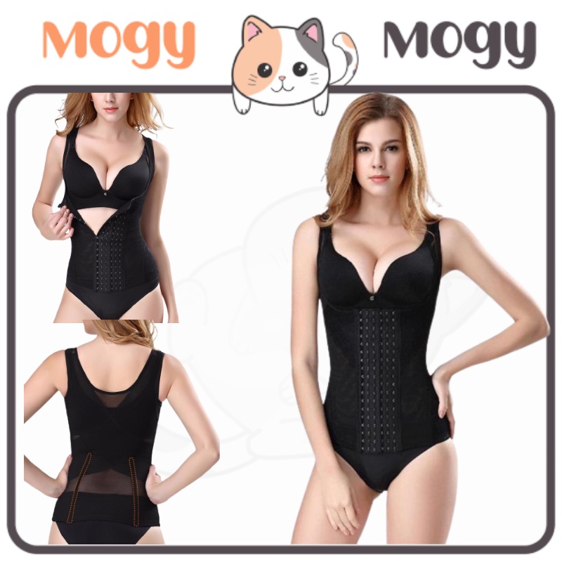 MOGYMOGY W232 Korset Slimming Pembentuk Tubuh Model Sabuk Klip Motif Pelangsing Perut Wanita