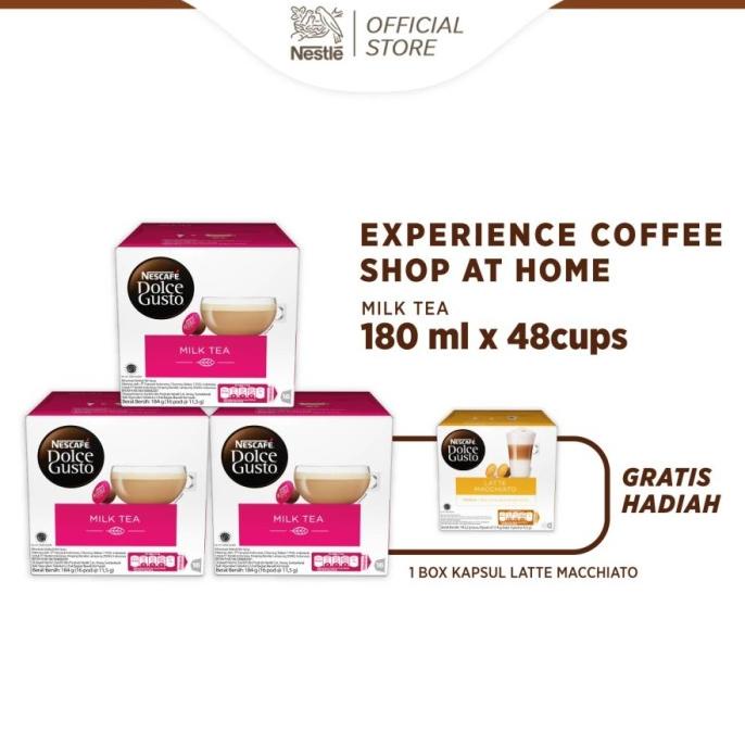 

3 Box Nescafe Dolce Gusto Milk Tea Kopi Free 1 Box Latte Macchiatto