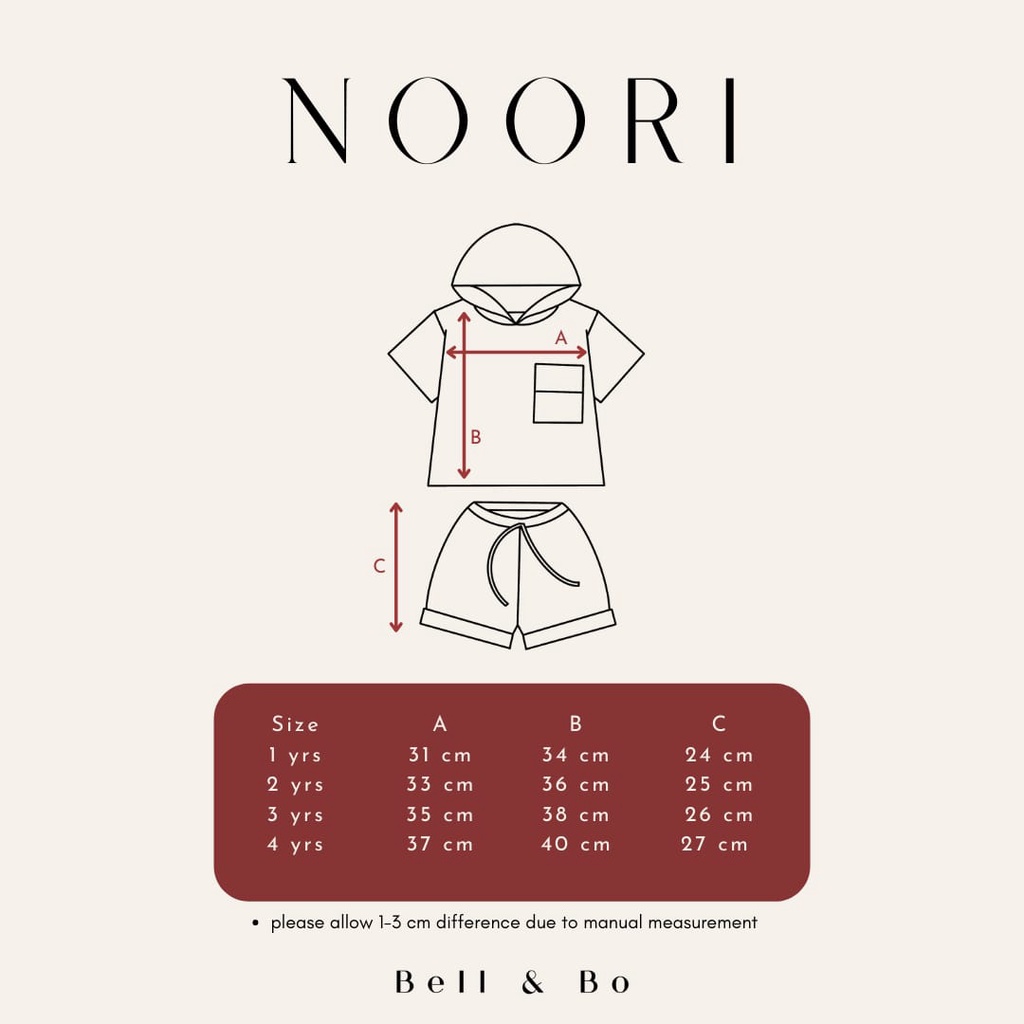 BELL&amp;BO - NOORI SET BELL N BO - SETELAN BAJU ANAK - SET BAJU ANAK