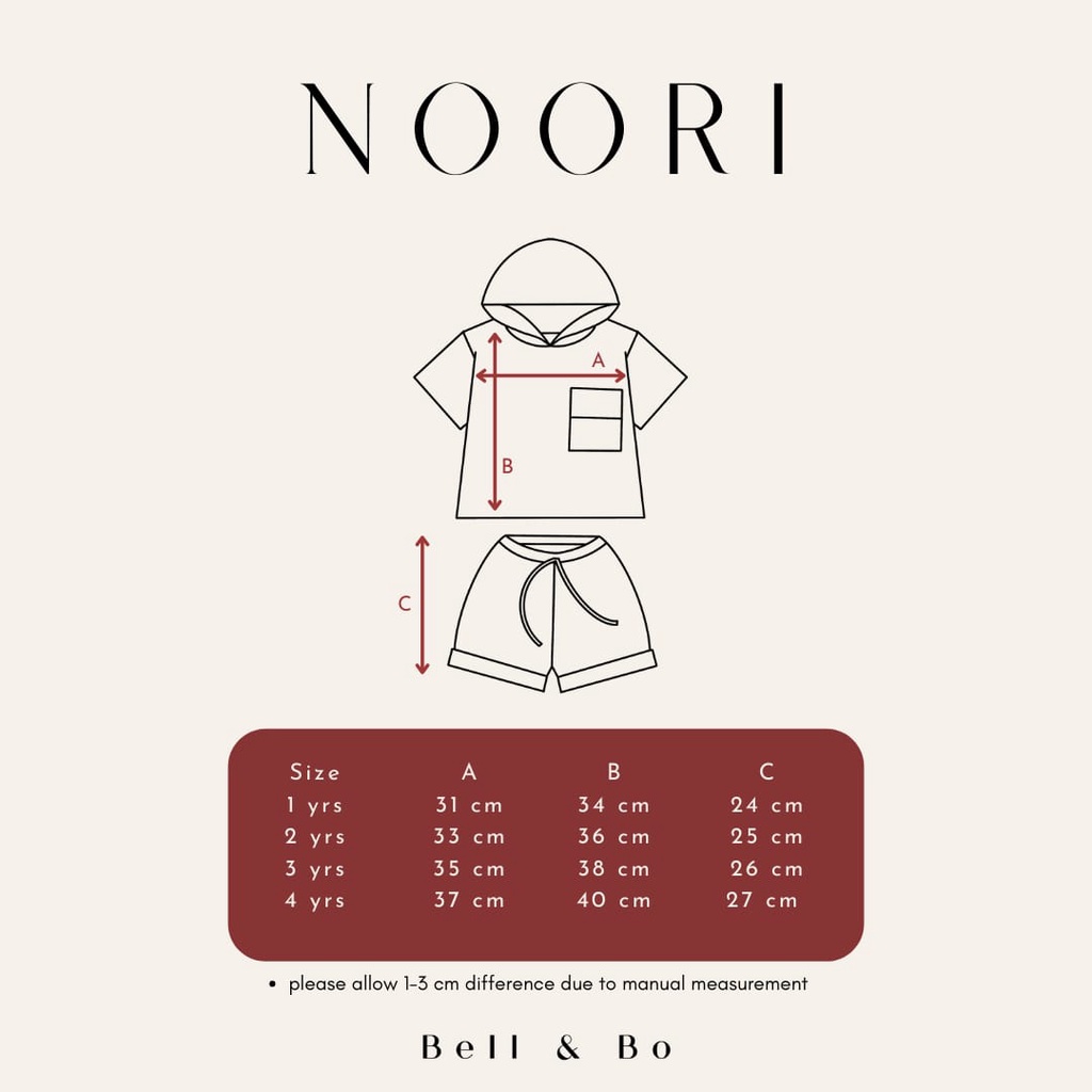 BELL&amp;BO - NOORI SET BELL N BO - SETELAN BAJU ANAK - SET BAJU ANAK