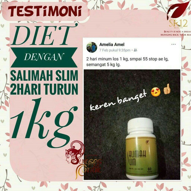 PELANGSING TERAMPUH SALIMAH SLIM / OBAT DIET / PENURUN BERAT BADAN HERBAL / BPOM ALAMI &amp; AMAN SR12